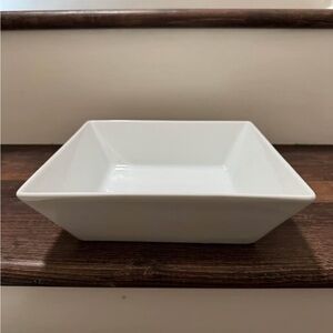 Fitz and Floyd Elegant White Square Ceramic Bowl